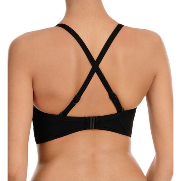 Seafolly NWT Quilted Bralette Bikini Top in Black Size 4 - Picture 3 of 10
